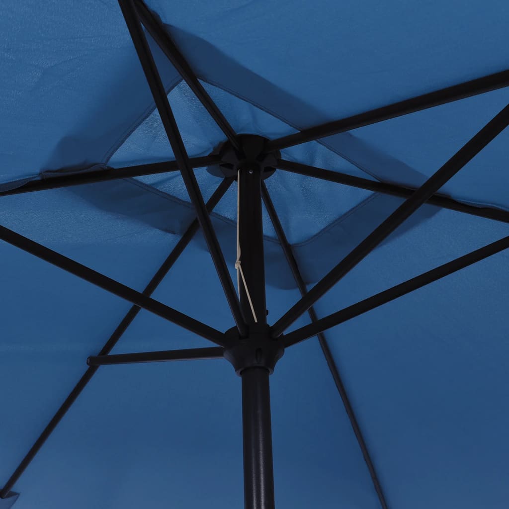 vidaXL Parasol d'extérieur avec poteau en métal 300x200 cm Azuré