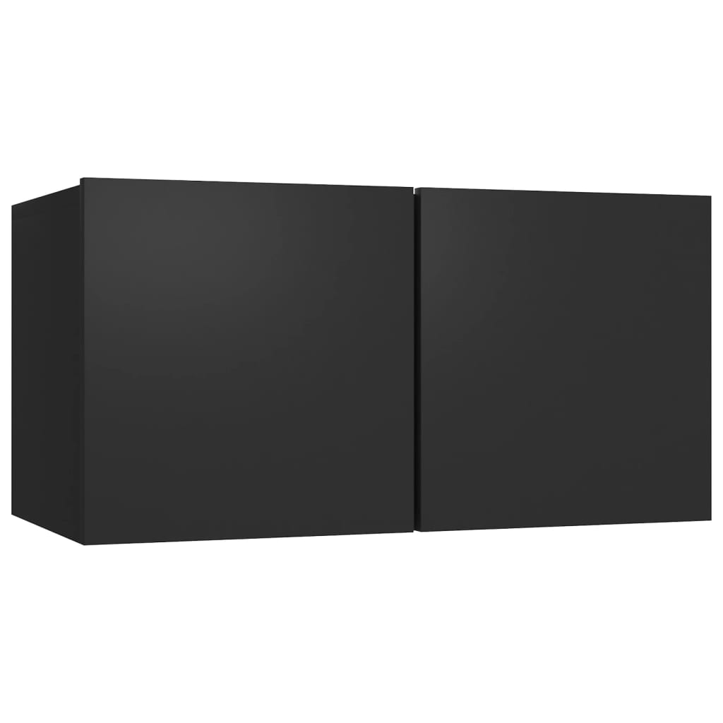vidaXL Meubles TV suspendus 3 pcs Noir 60x30x30 cm