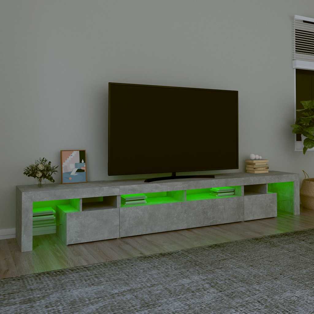 Meuble TV D'angle Avec LED RGB - 106x45.5x36cm - Design Vintage Et Gain De Place Pour Salon