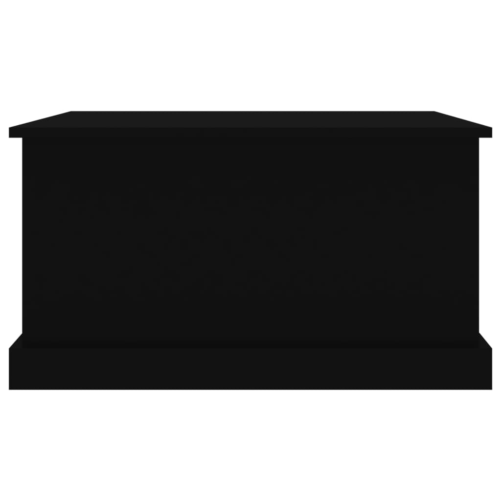 vidaXL Boîte de rangement noir 70x40x38 cm bois d'ingénierie