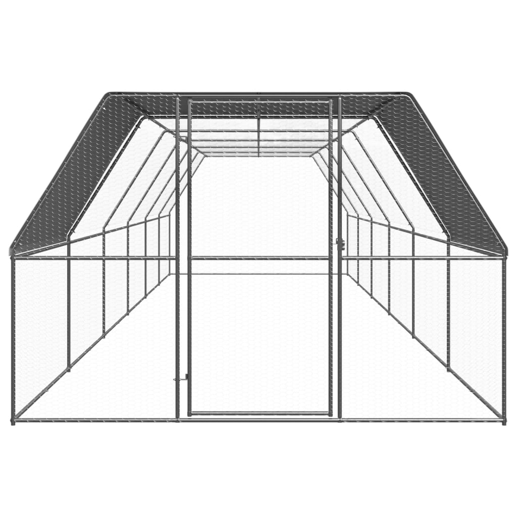 vidaXL Poulailler d'extérieur 3x12x2 m Acier galvanisé