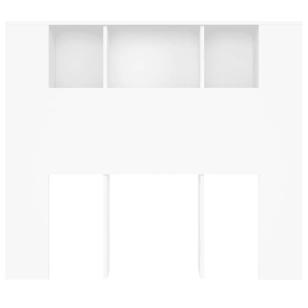 vidaXL Armoire de tête de lit blanc 120x18,5x102,5 cm
