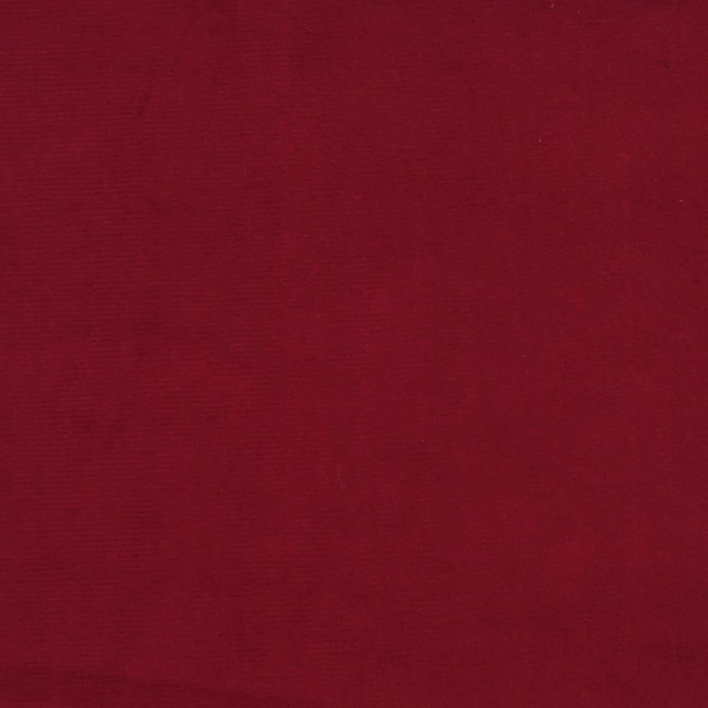 vidaXL Canapé à 3 places Rouge bordeaux 180 cm Velours