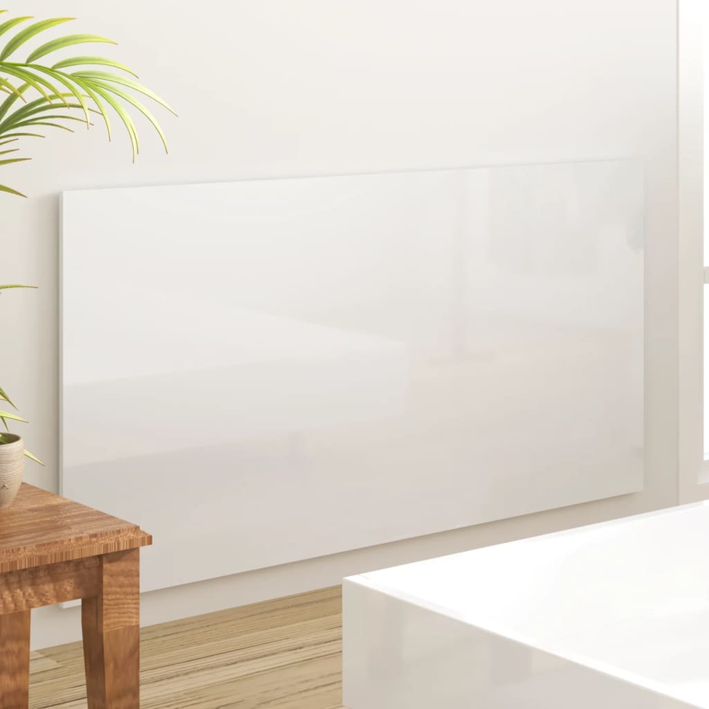 vidaXL Tête de lit Blanc brillant 160x1,5x80 cm Bois d'ingénierie