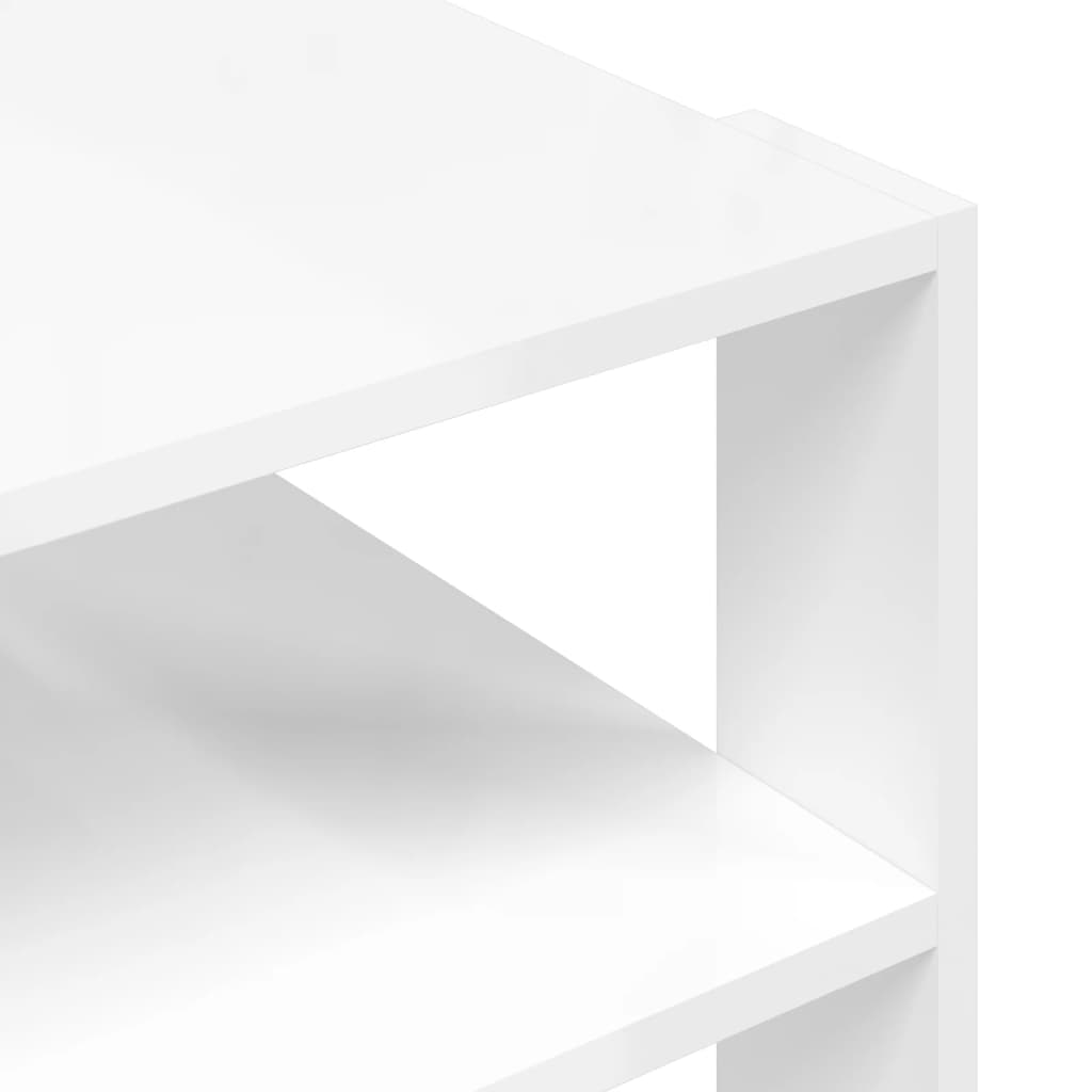 vidaXL Table basse blanc brillant 59,5x59,5x40 cm bois d'ingénierie