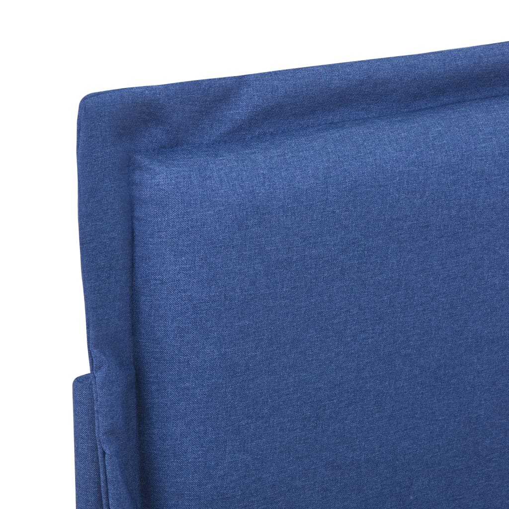 vidaXL Cadre de lit Bleu Tissu 140 x 200 cm
