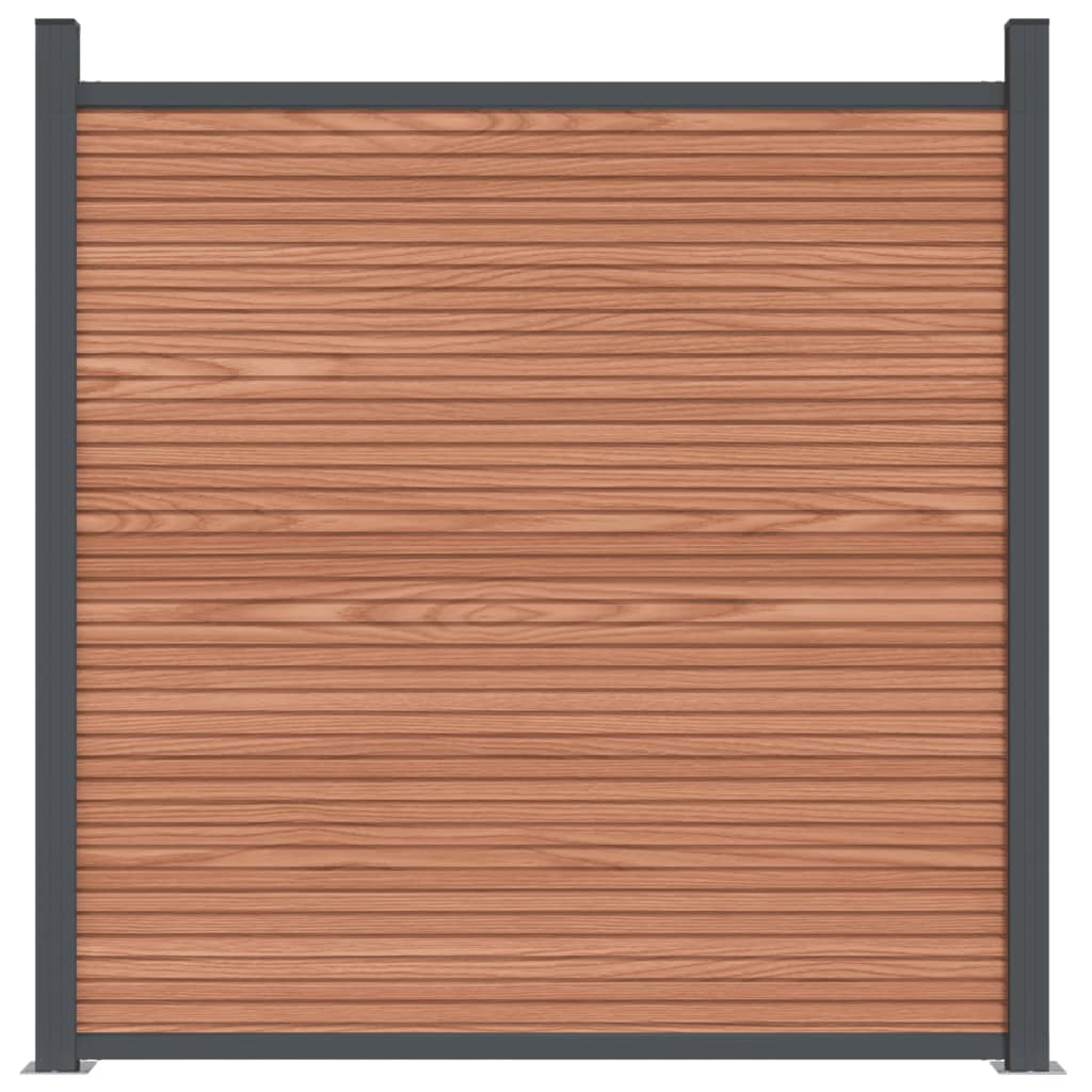 vidaXL Panneau de clôture marron 353x186 cm WPC