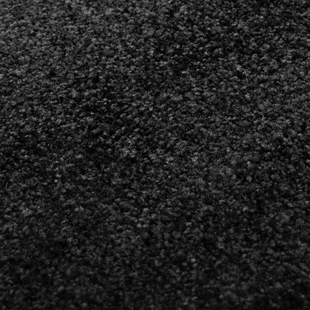 vidaXL Paillasson lavable Noir 60x90 cm