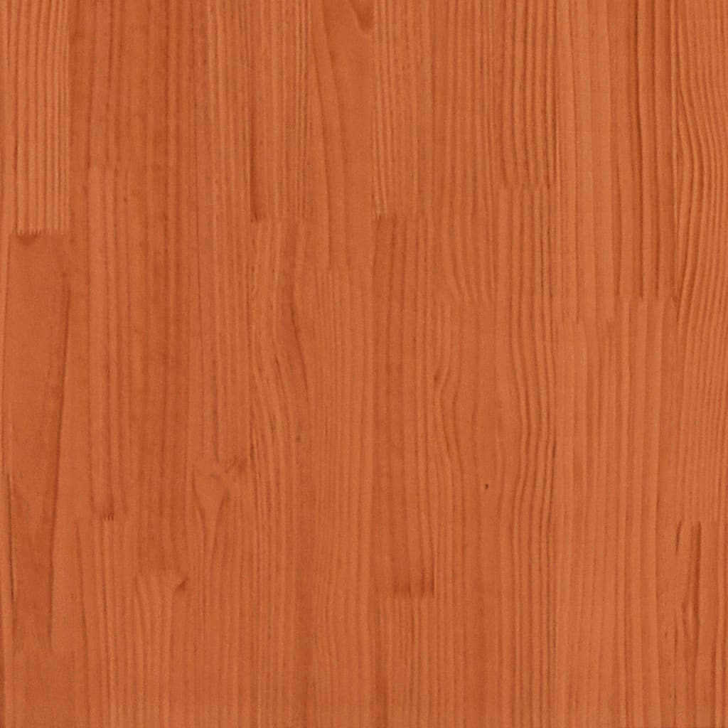 vidaXL Table de pique-nique cire marron 105x134x75 cm bois massif pin