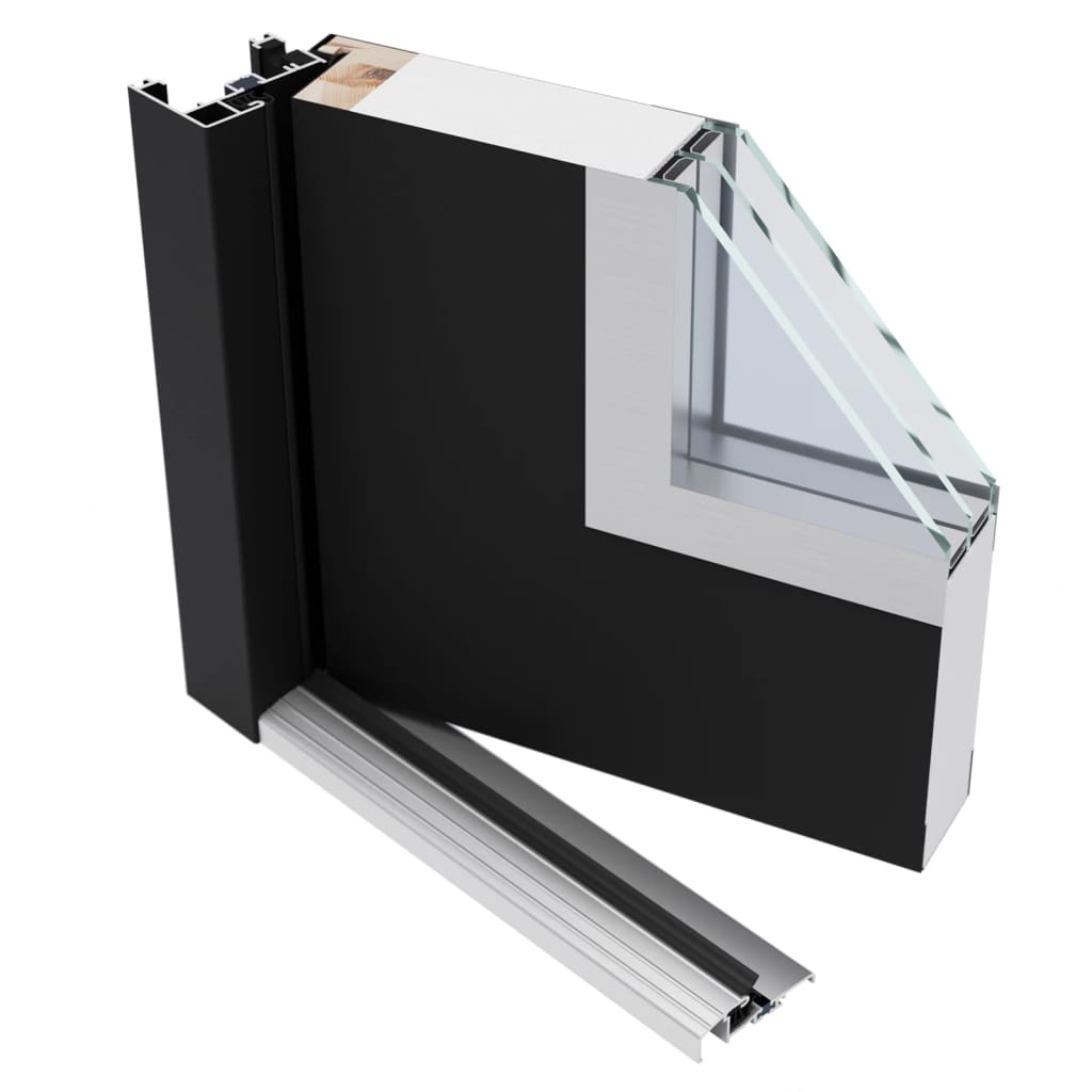 vidaXL Porte d'entrée anthracite 90x200 cm aluminium