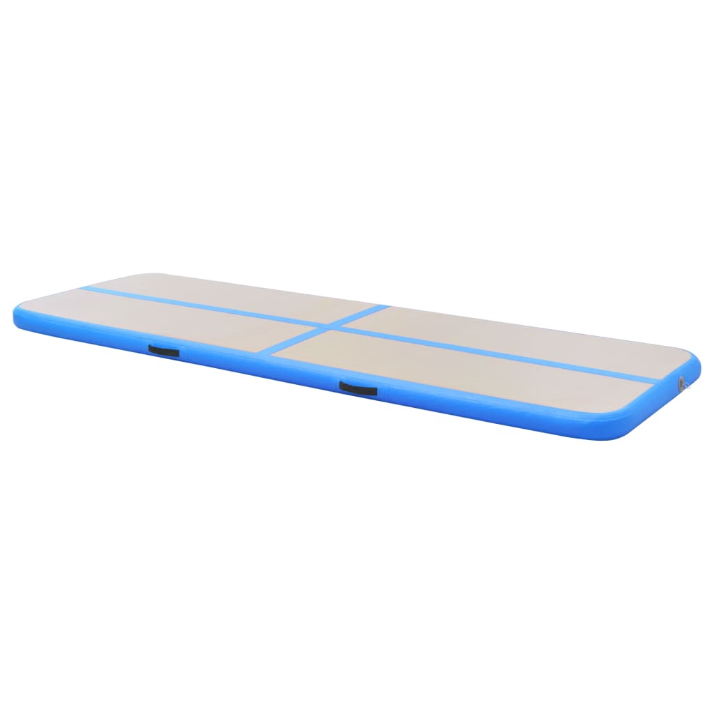 vidaXL Tapis gonflable de gymnastique avec pompe 300x100x10cm PVC Bleu