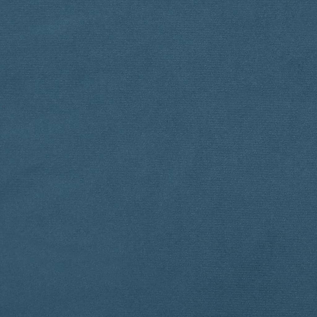 vidaXL Tête de lit avec oreilles Bleu foncé 103x16x118/128 cm Velours