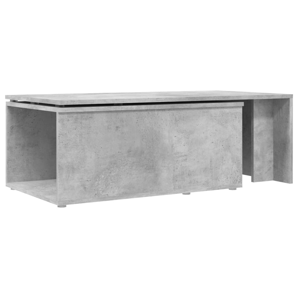 vidaXL Table basse Gris béton 150x50x35 cm Aggloméré