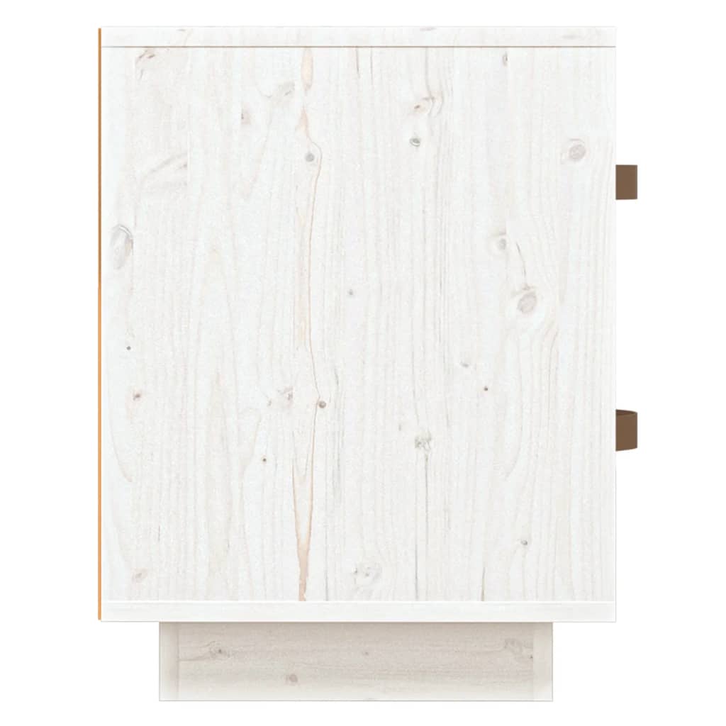 vidaXL Tables de chevet 2 pcs Blanc 40x34x45 cm Bois de pin massif