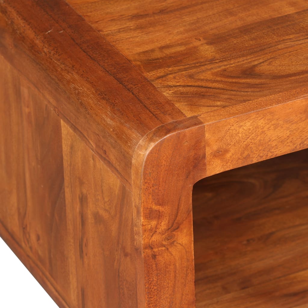vidaXL Table basse Bois massif avec finition miel 90 x 50 x 30 cm