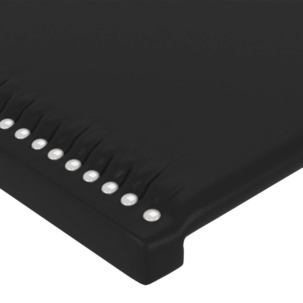 vidaXL Tête de lit à LED Noir 147x16x78/88 cm Similicuir