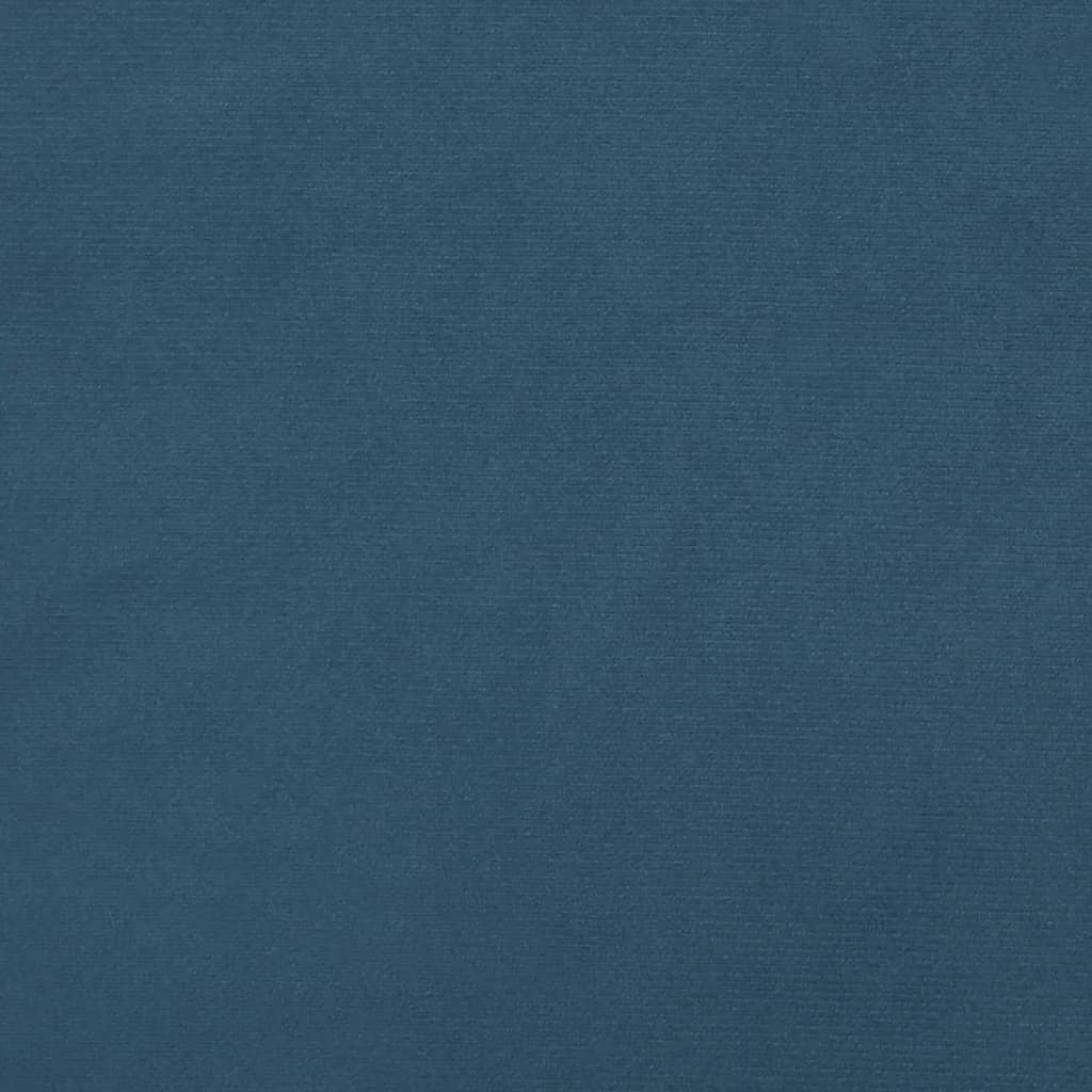 vidaXL Cadre de lit Bleu foncé 160x200 cm Velours