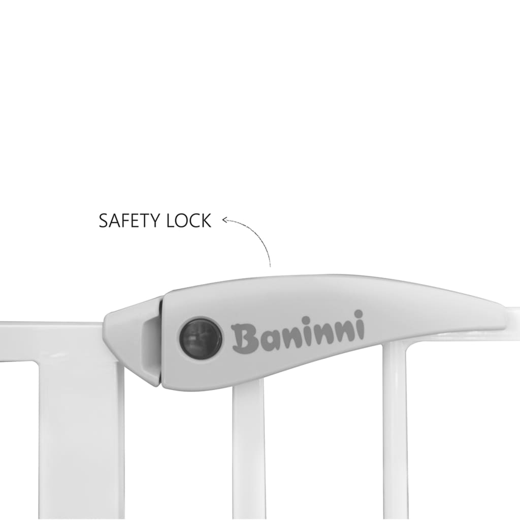 Baninni Barrière de sécurité Vicino Métal 75-85 cm Blanc BNSF003-WH