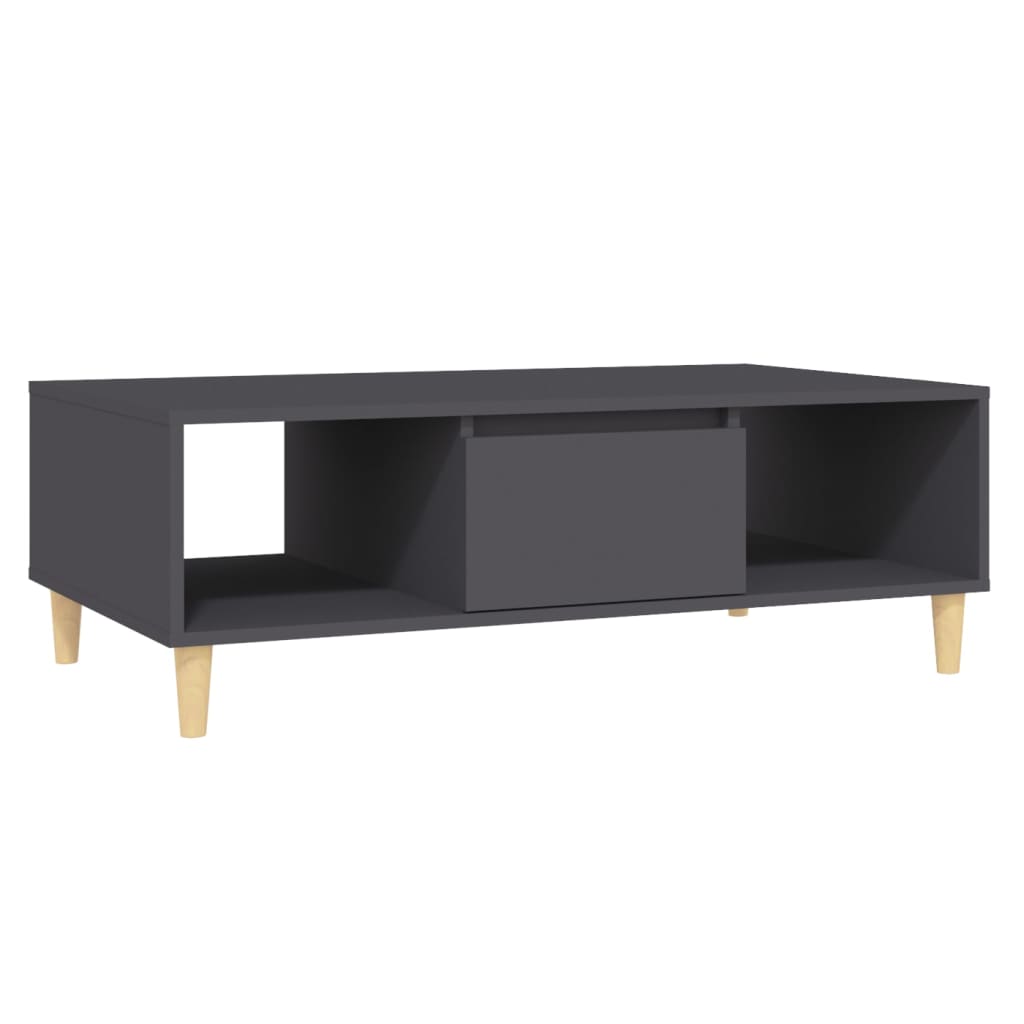 vidaXL Table basse gris 103,5x60x35 cm bois d'ingénierie