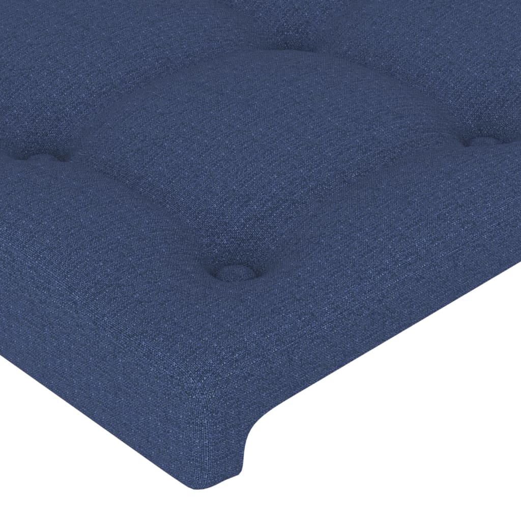 vidaXL Tête de lit avec oreilles Bleu 83x23x78/88 cm Tissu