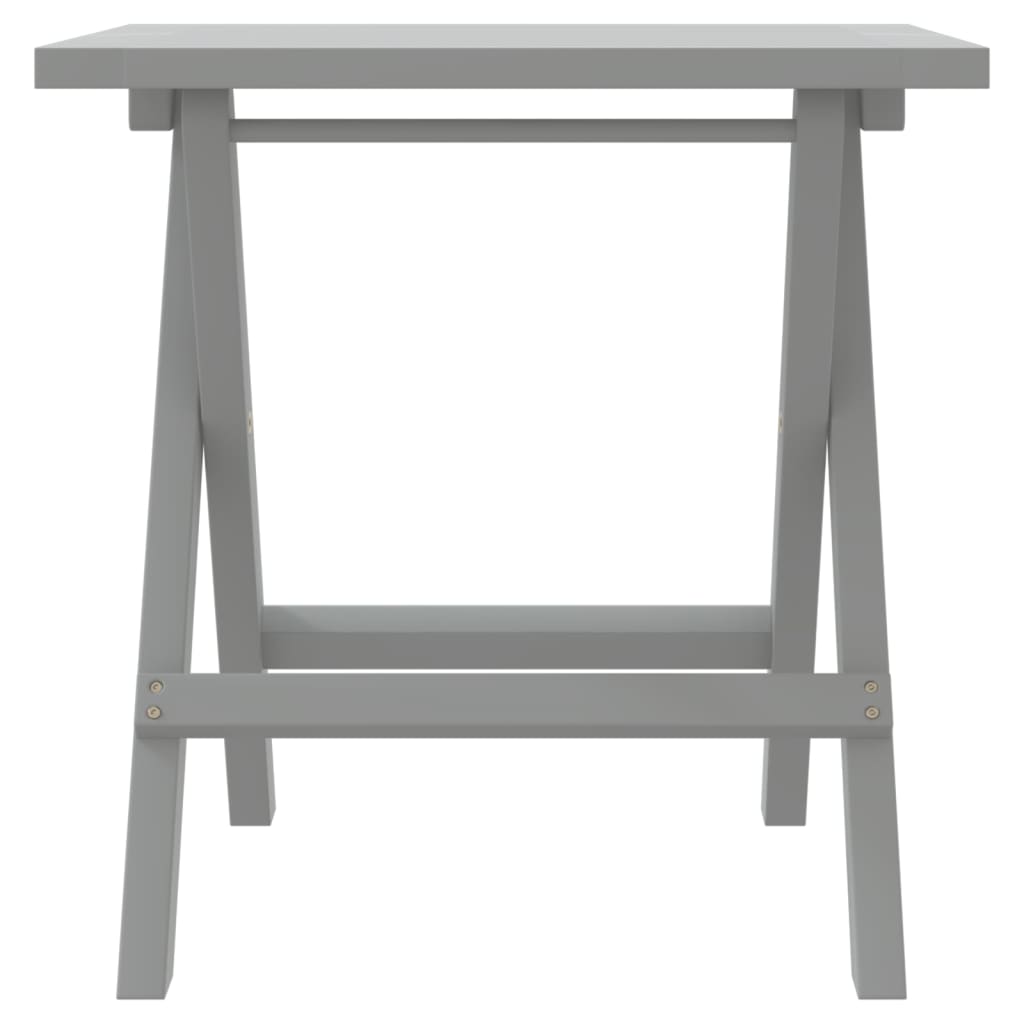 vidaXL Chaise longue avec table gris bois massif d'acacia