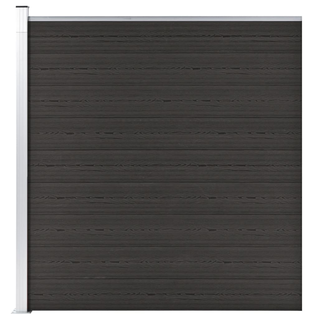 vidaXL Panneau de clôture WPC 175x186 cm Noir