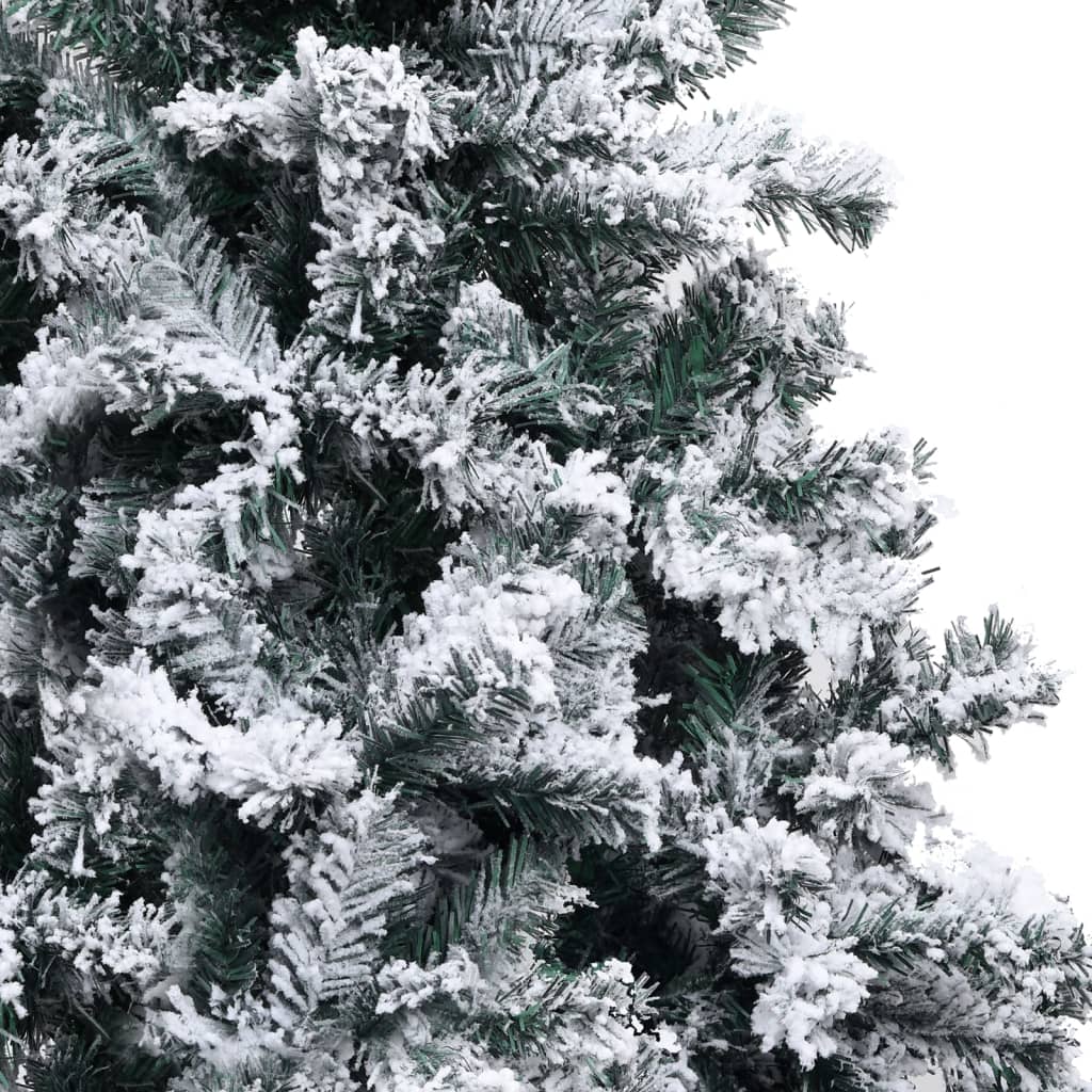 vidaXL Sapin de Noël artificiel avec neige floquée vert 120 cm PVC