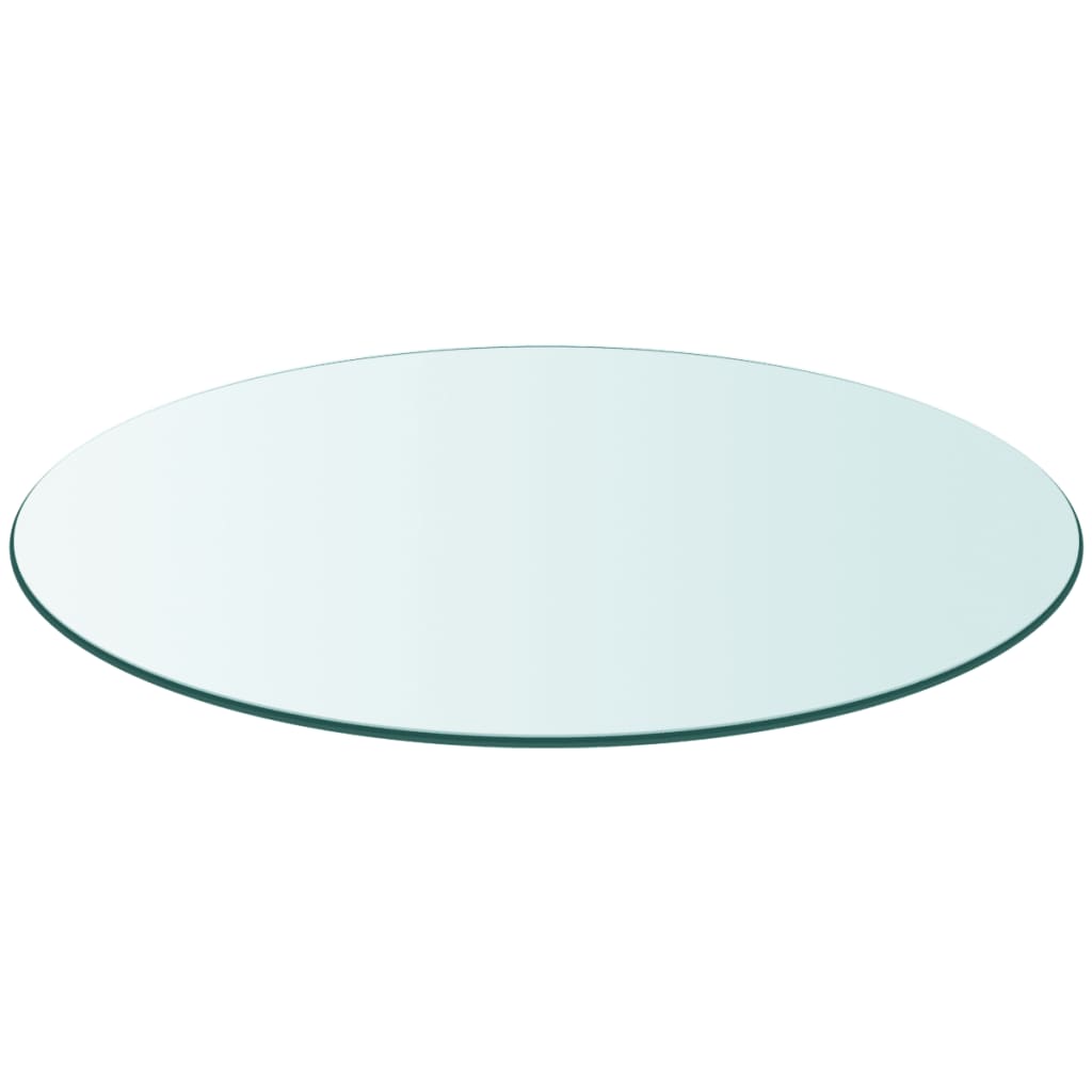 vidaXL Dessus de table ronde en verre trempé 800 mm