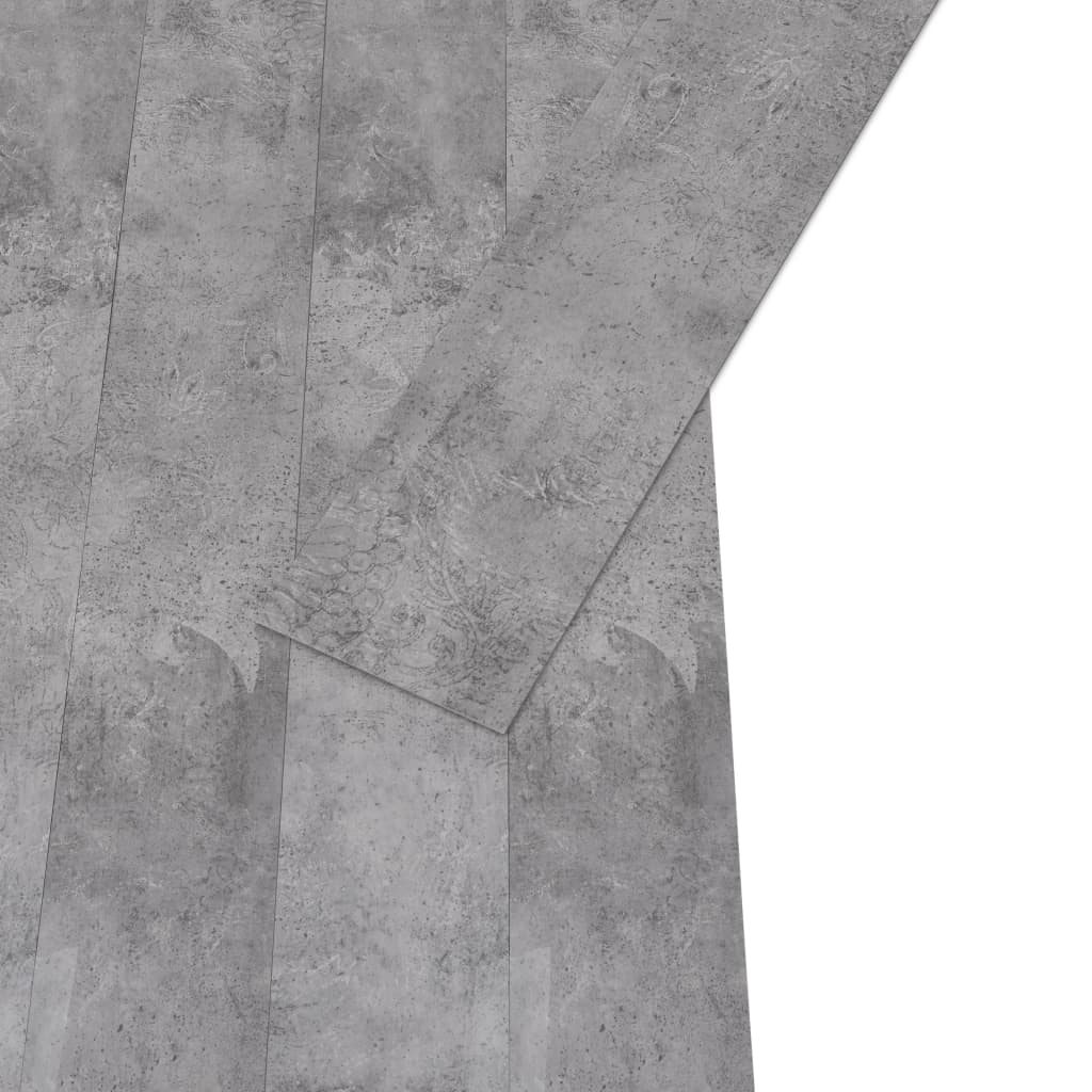 vidaXL Planches de plancher PVC 4,46 m² 3 mm Marron ciment