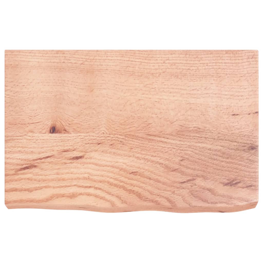vidaXL Dessus de table marron clair bois chêne massif traité