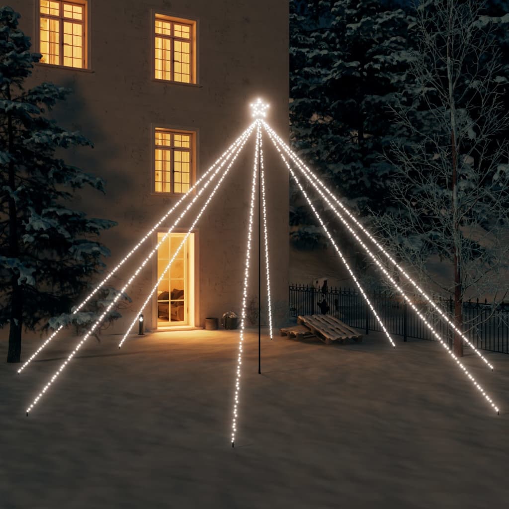 vidaXL Lumières d'arbre de Noël Int/Extérieur 800 LED blanc froid 5 m