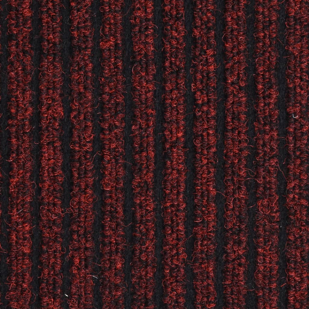 vidaXL Paillasson rayé Rouge 60x80 cm