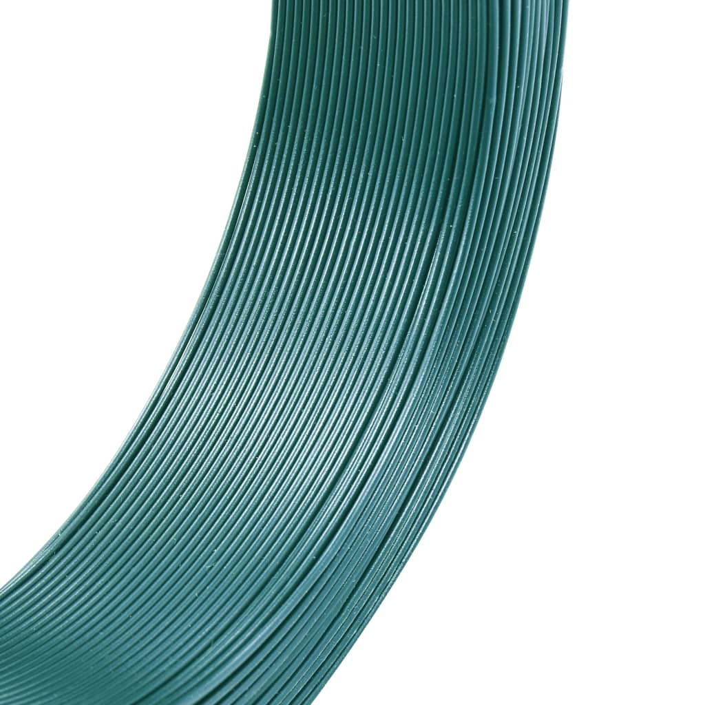 vidaXL Fil de liaison de clôture 250 m 0,9/1,4 mm Acier Vert noirâtre