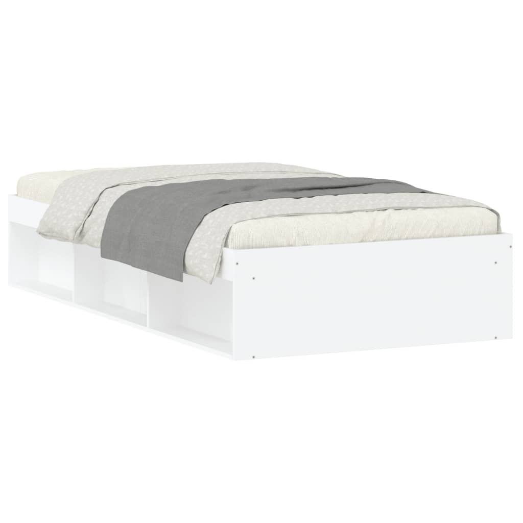 vidaXL Cadre de lit blanc 90x190 cm