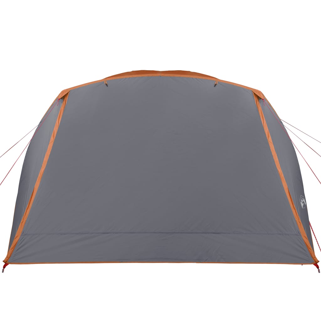 vidaXL Tente de camping 4 personnes gris et orange imperméable