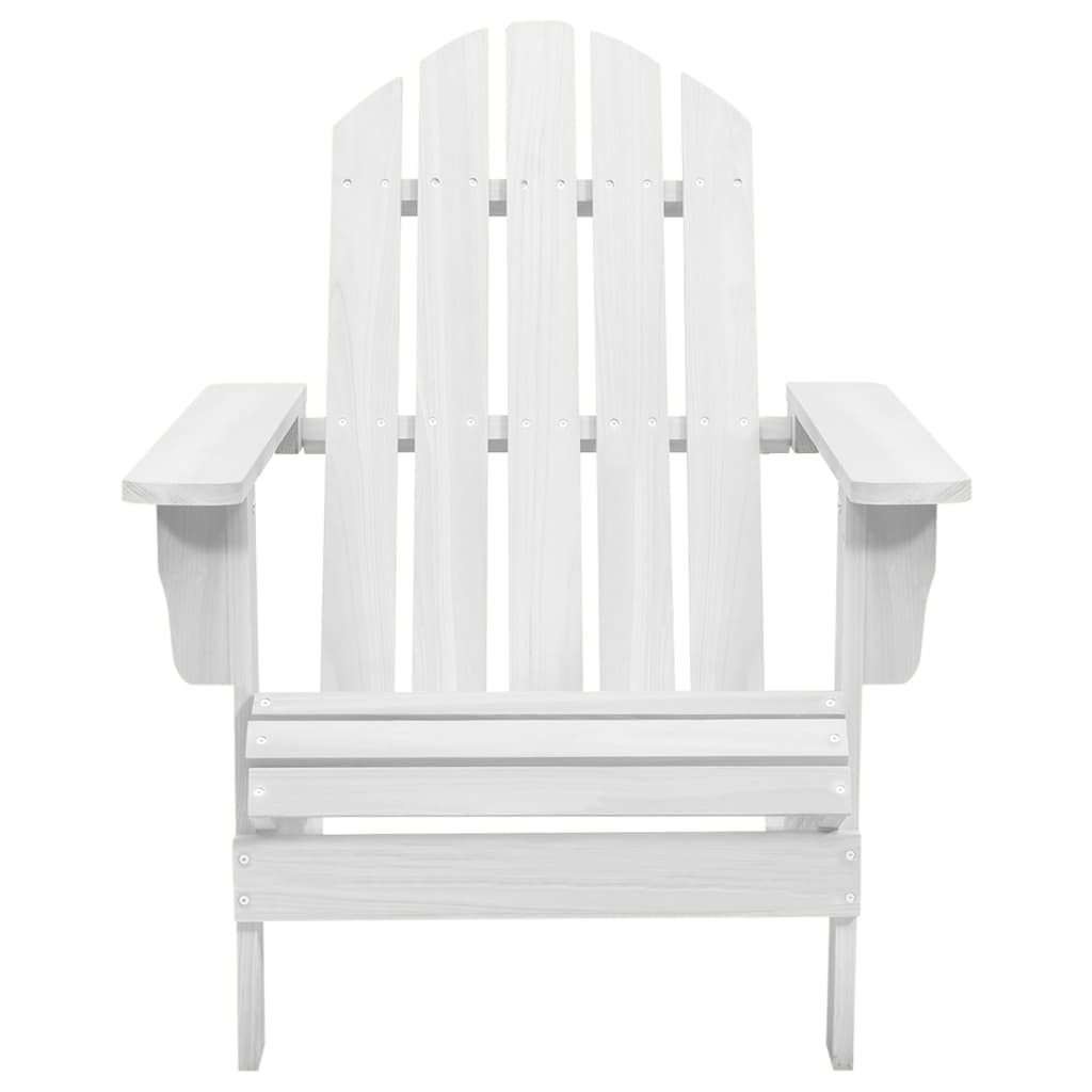 vidaXL Chaise de jardin bois blanc