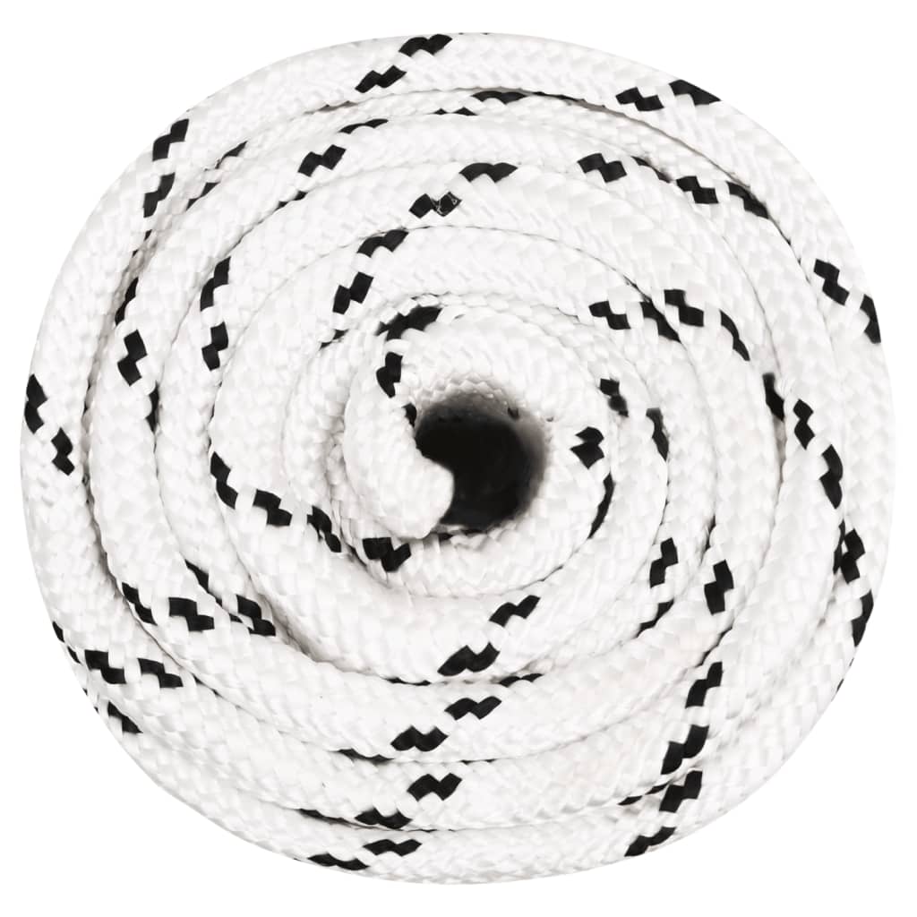 vidaXL Corde de travail Blanc 16 mm 100 m Polyester