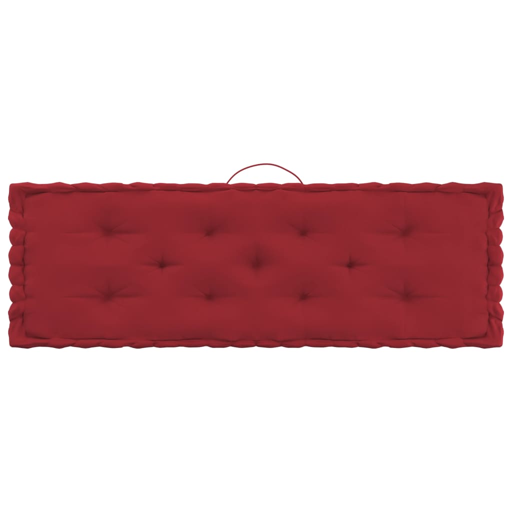 vidaXL Coussins de plancher de palette 6 pcs Rouge bordeaux Coton
