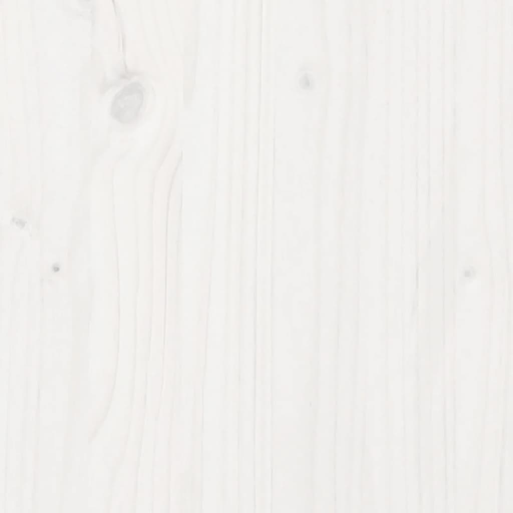 vidaXL Bac à sable avec couvercle blanc bois massif de pin