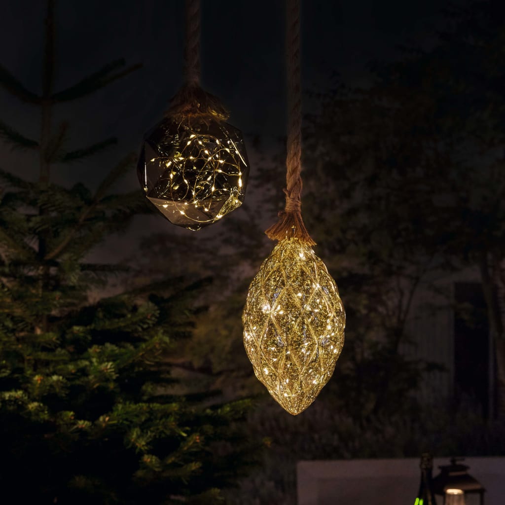 Luxform Lampe d'atmosphère à LED à piles Rope with Pine Cone