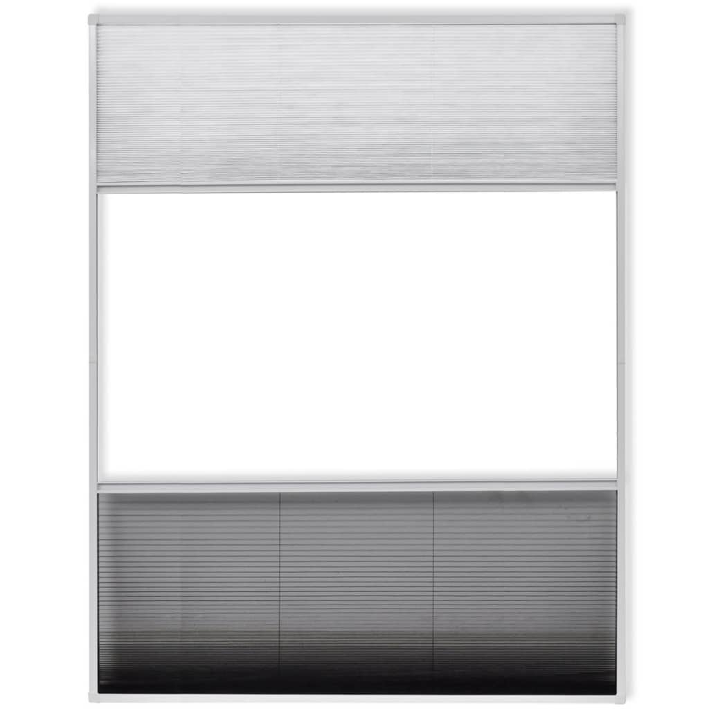 vidaXL Moustiquaire plissée pour fenêtre 160 x 110 cm avec store occultant