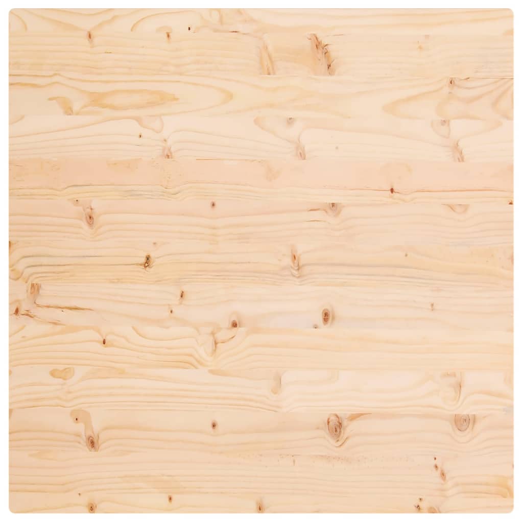 vidaXL Dessus de table 70x70x2,5 cm bois de pin massif