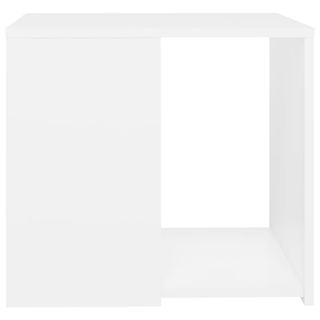 vidaXL Table d'appoint blanc 50x50x45 cm bois d'ingénierie
