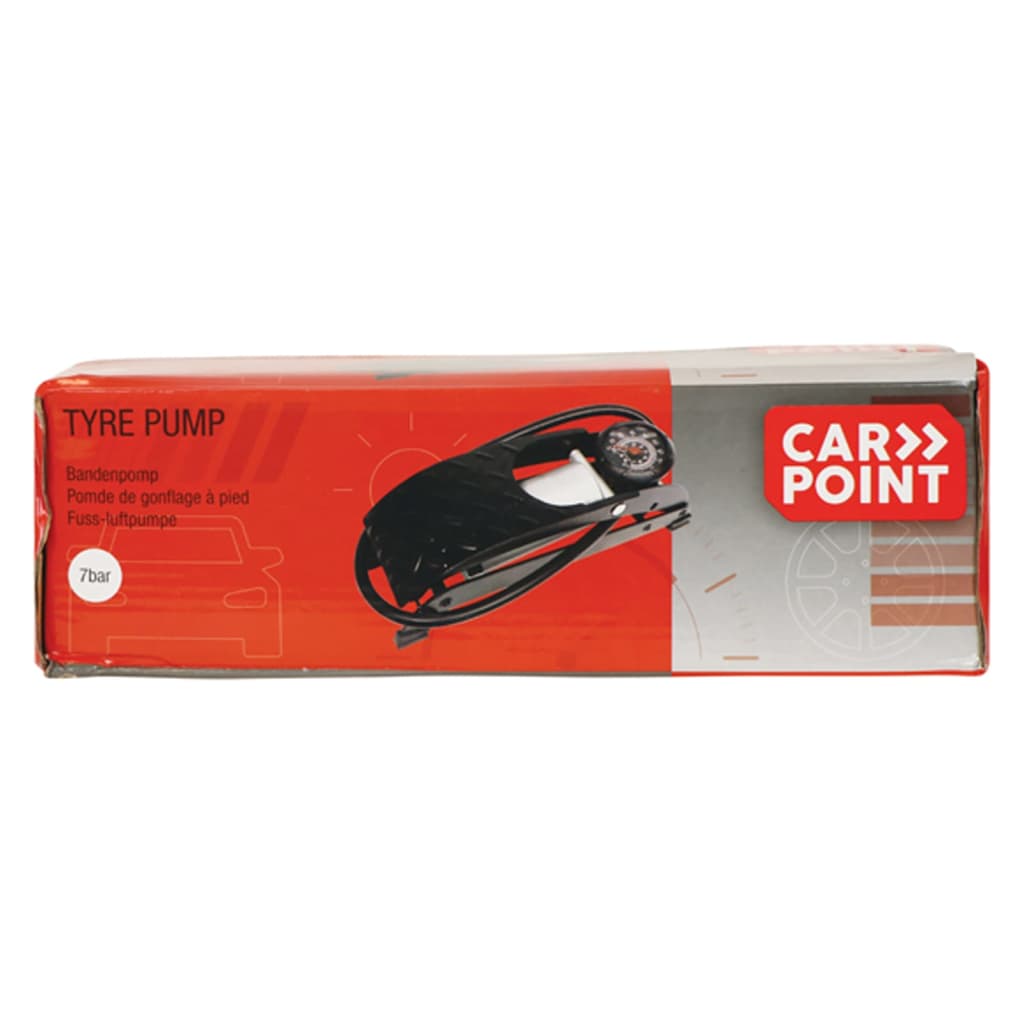 Carpoint Pompe à pied monocylindre Premium Noir