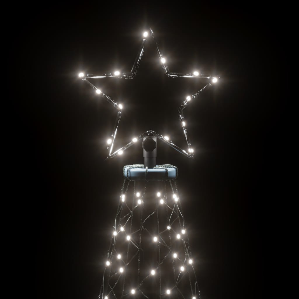 vidaXL Sapin de Noël avec piquet 3000 LED Blanc froid 800 cm