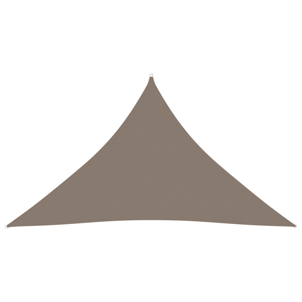 vidaXL Voile de parasol tissu oxford triangulaire 3,5x3,5x4,9 m taupe