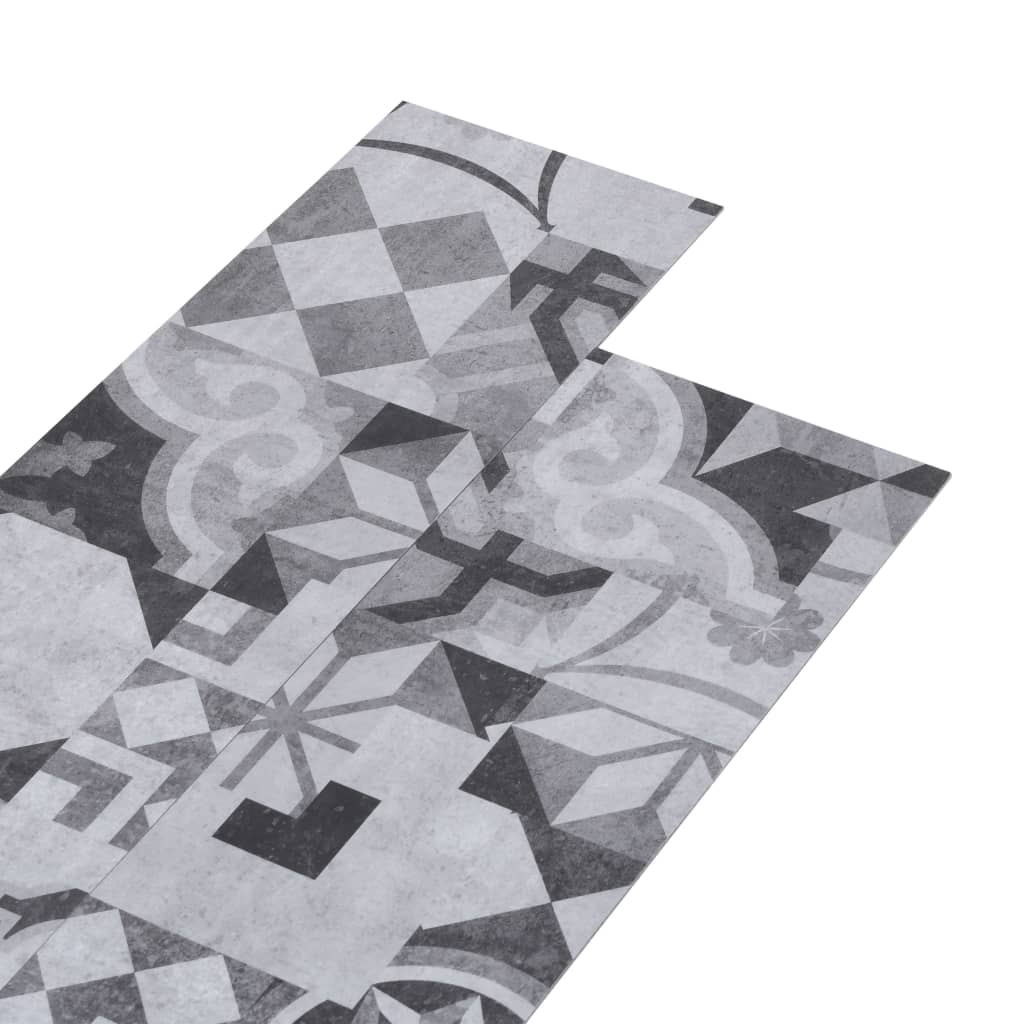 vidaXL Planches de plancher PVC 4,46 m² 3 mm Motif de gris