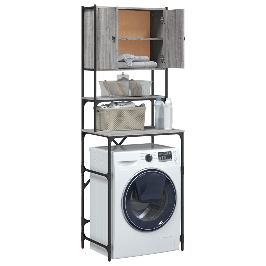 vidaXL Armoire de machine à laver sonoma gris 68x48,5x194 cm