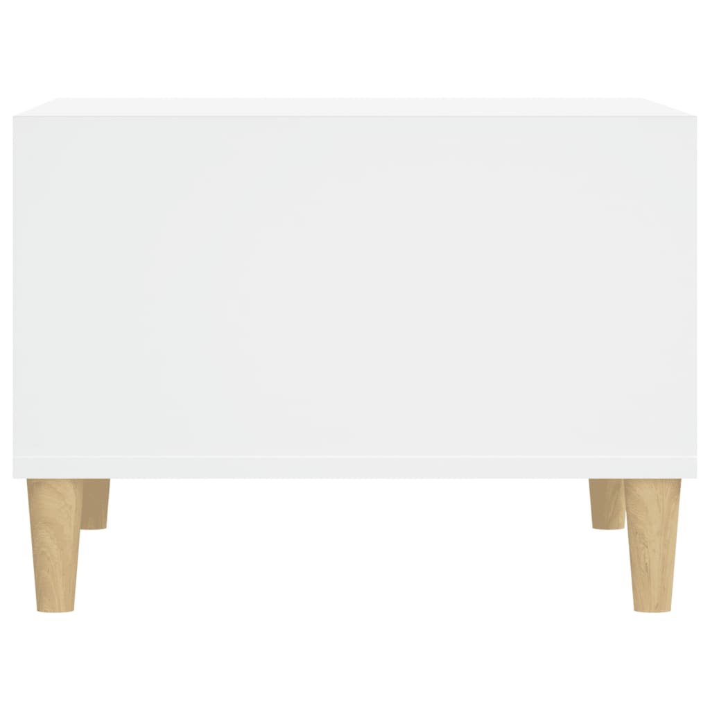 vidaXL Table basse Blanc 60x50x36,5 cm Bois d'ingénierie
