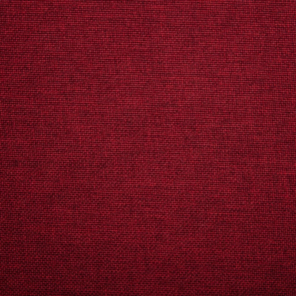 vidaXL Chaises pivotantes à manger lot de 6 rouge bordeaux tissu